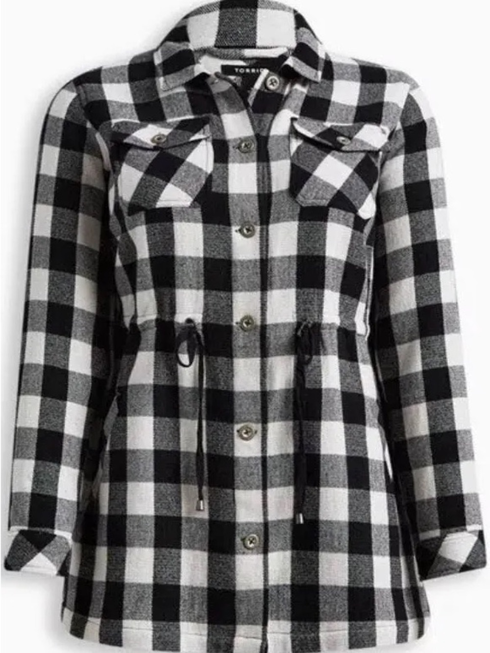 Torrid NWT Buffalo Plaid Brushed Cotton Shacket Jacket w/ Pockets Size 5 (28)